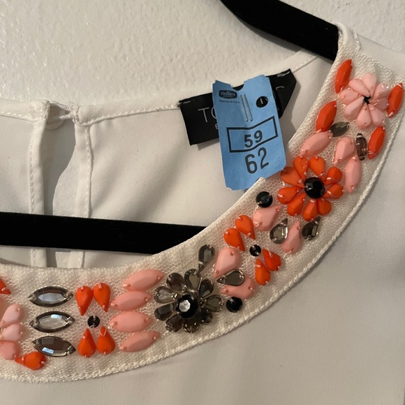 TOPSHOP WHITE SWING TANK TOP BLOUSE - Picture 3 of 6